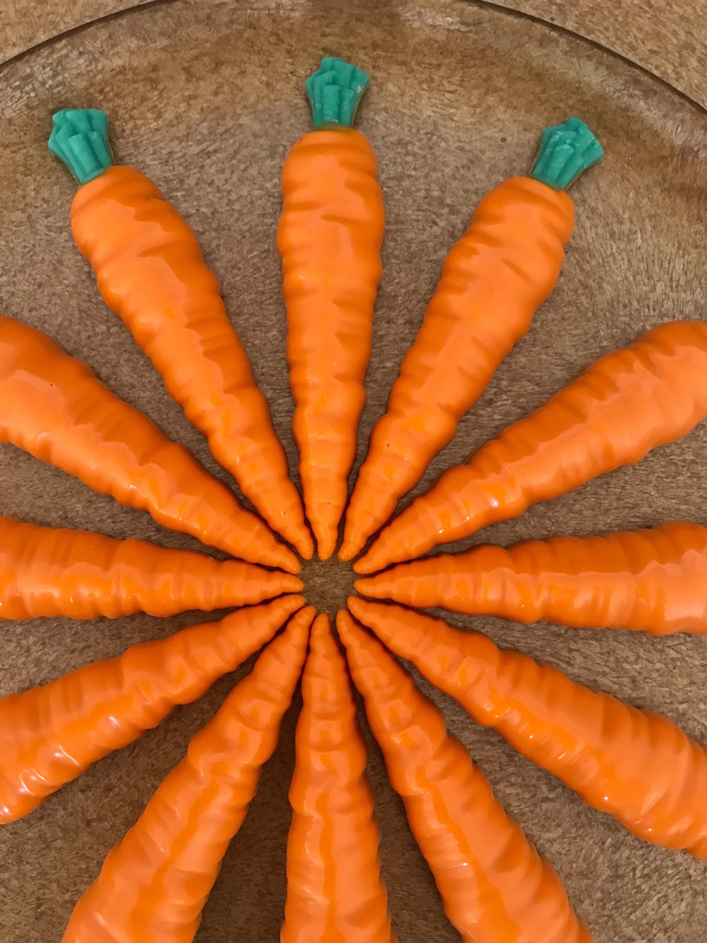 Chocolate Carrots 4" Flat Backed | Carrot Cake Toppers | Easter Chocolate Gift