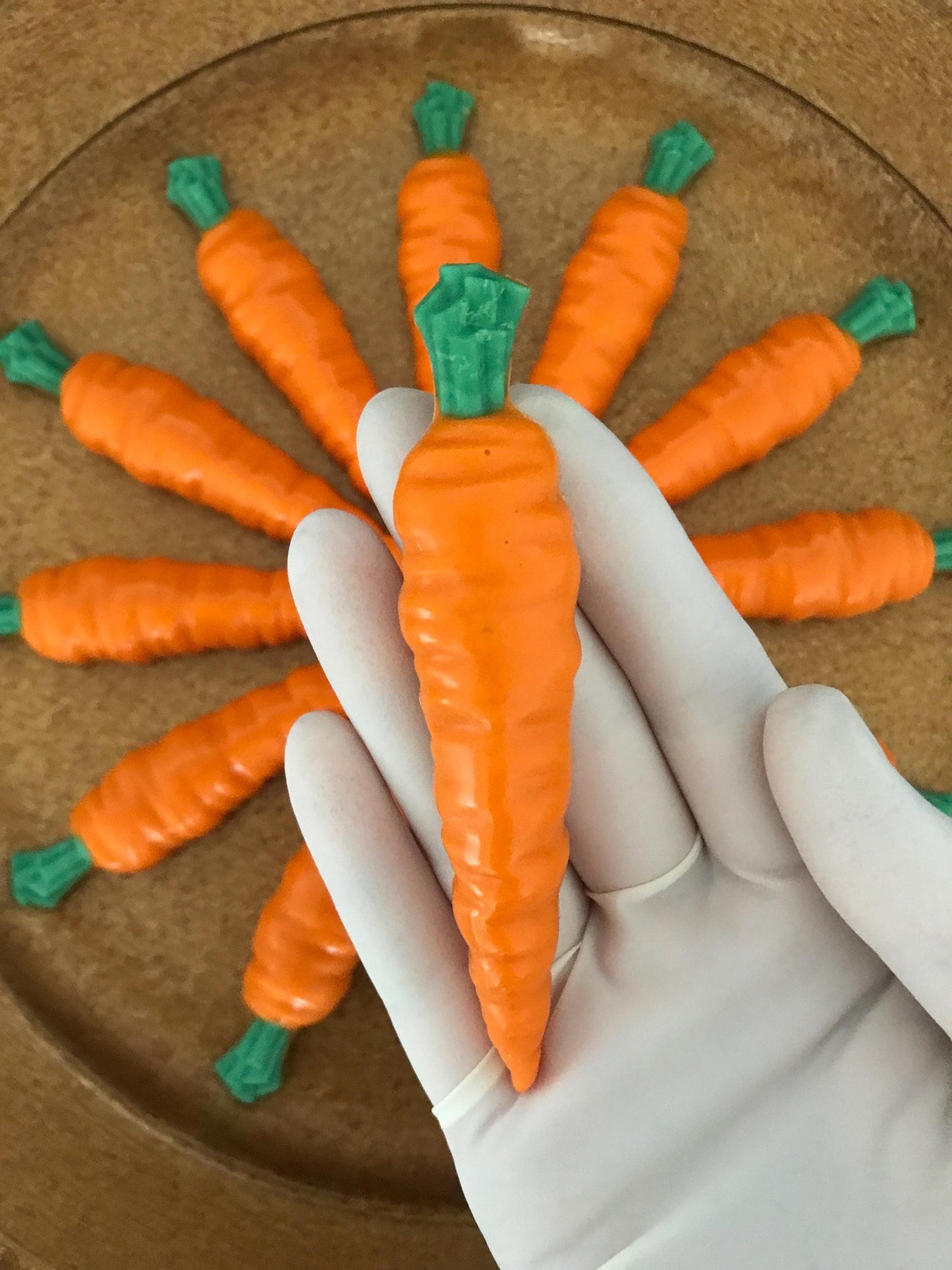 Chocolate Carrots 4" Flat Backed | Carrot Cake Toppers | Easter Chocolate Gift