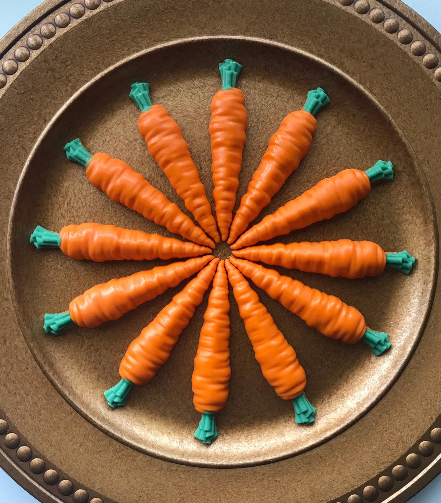 Chocolate Carrots 4" Flat Backed | Carrot Cake Toppers | Easter Chocolate Gift