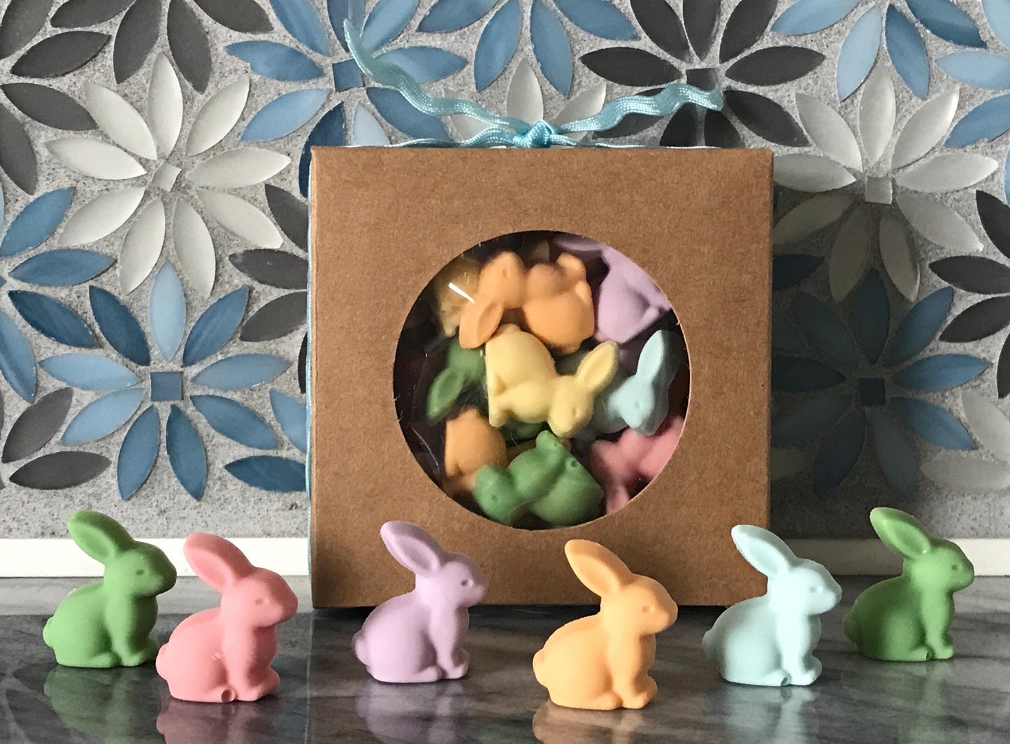 Pastel Chocolate Bunnies 30 Pack | Easter Cupcake Toppers | Easter Basket Treats
