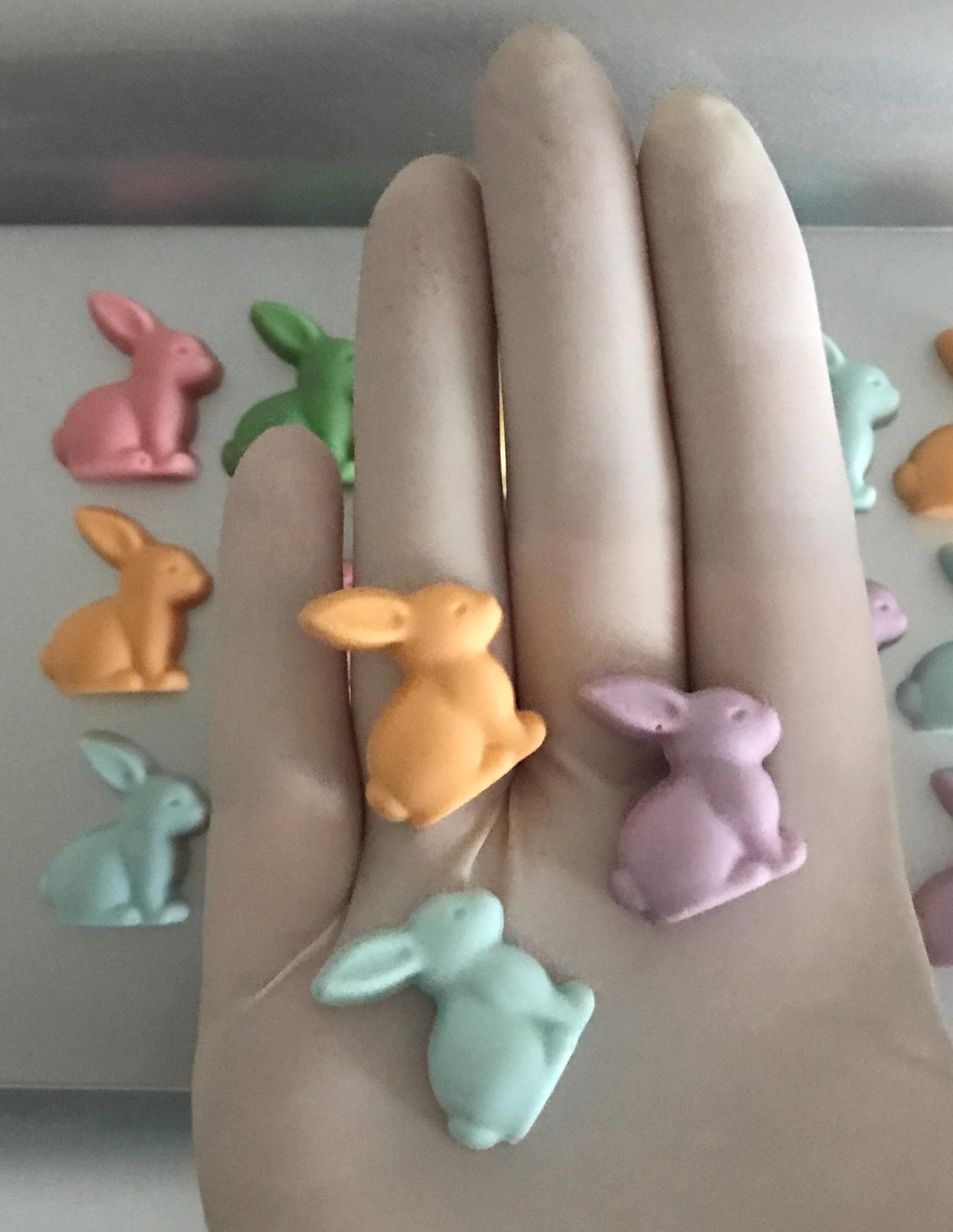 Pastel Chocolate Bunnies 30 Pack | Easter Cupcake Toppers | Easter Basket Treats