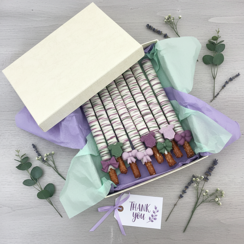 Lavender and Sage Pretzel Rods - Gift Box
