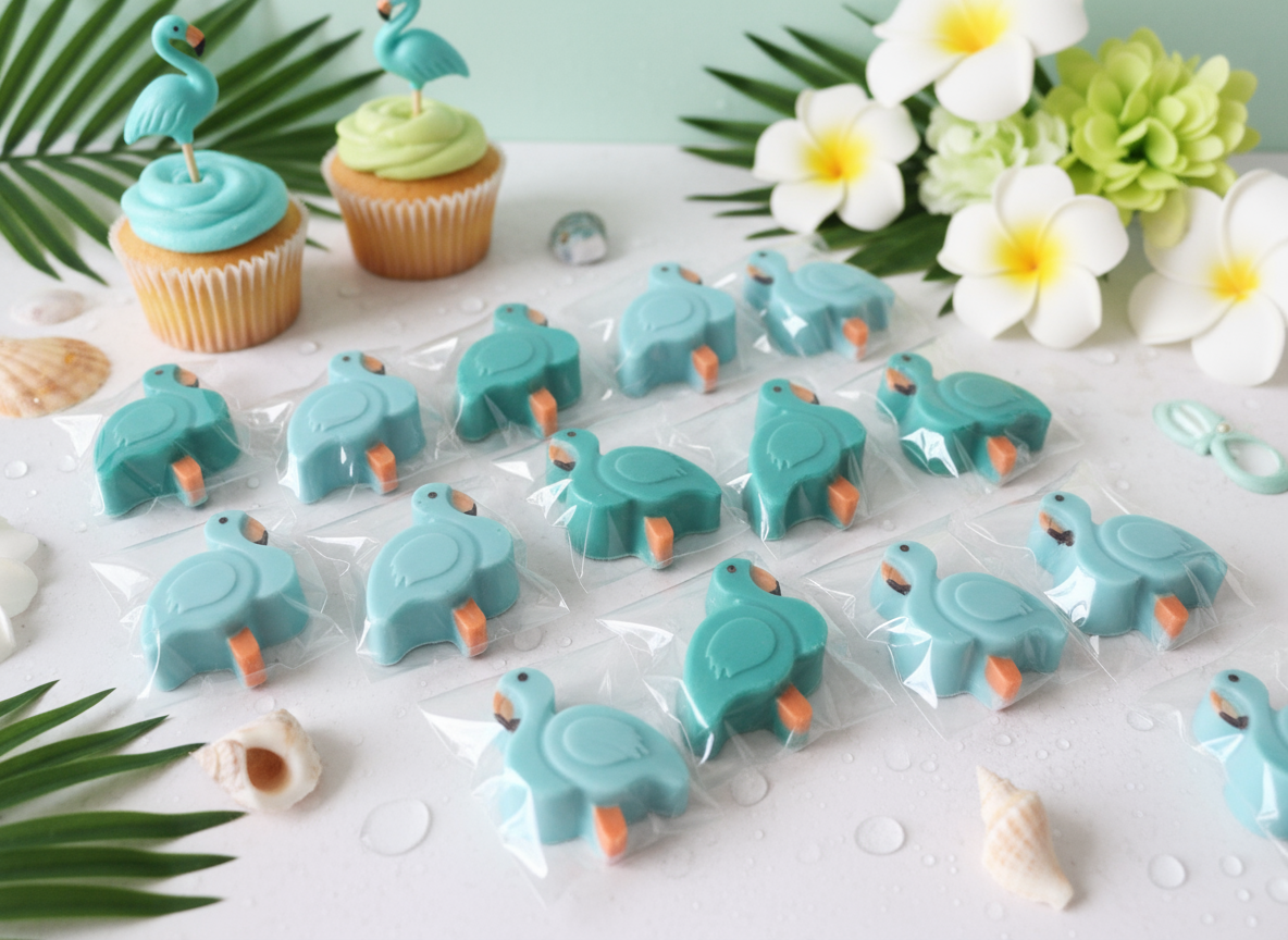 Light Blue and Turquoise Only Chocolate Flamingos