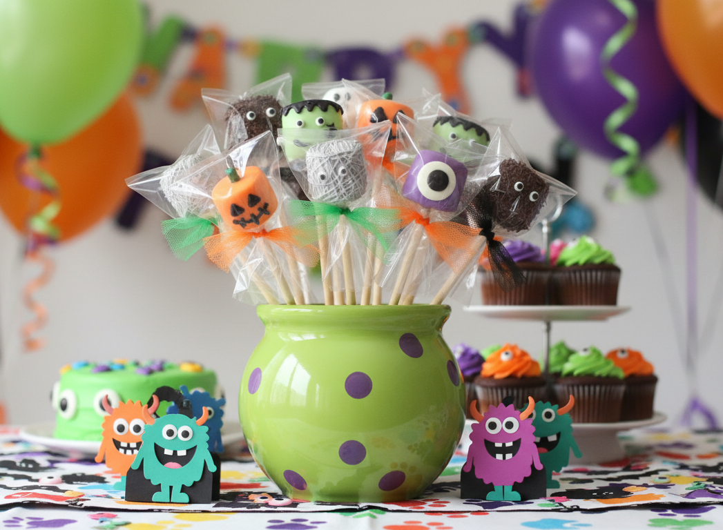 Monster Marshmallow Pops Birthday Party