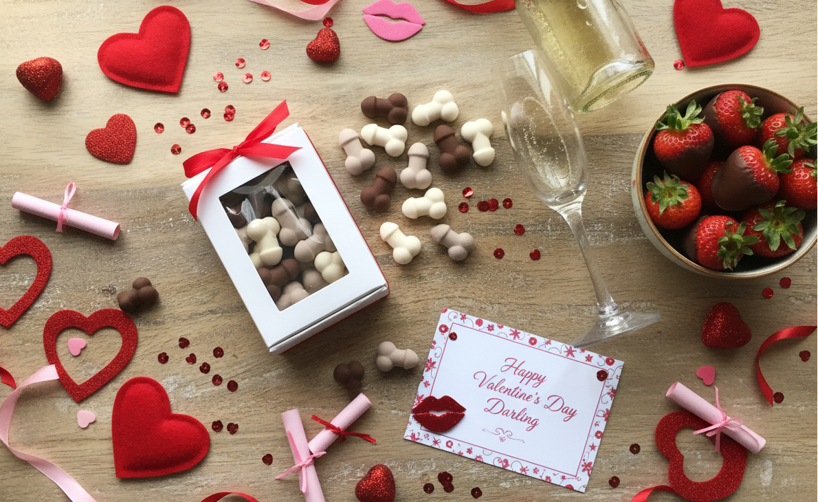 Playful Valentine's flat lay