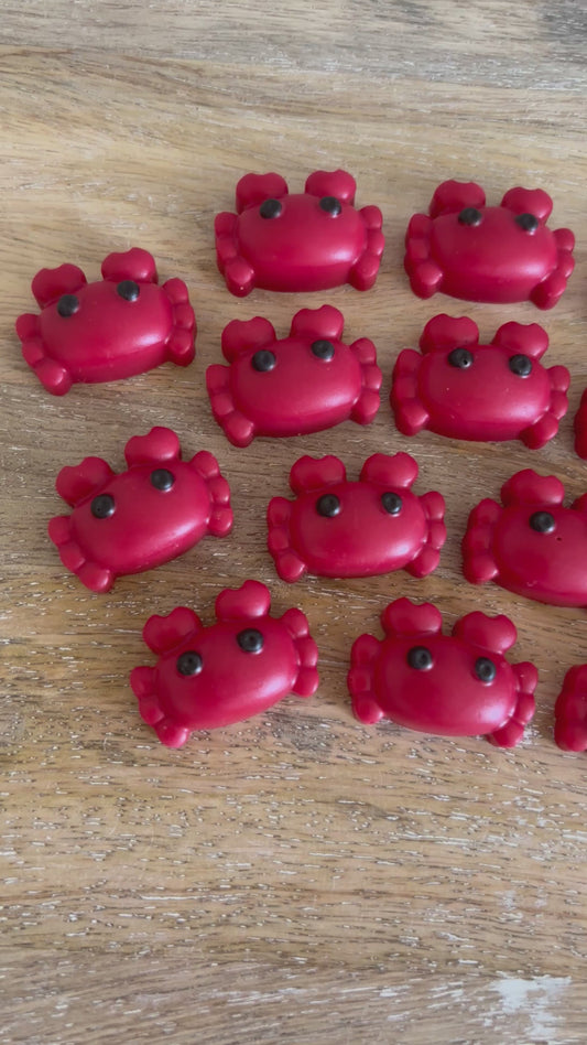 Chocolate Crabs | Box of 24 Individually Wrapped Chocolate Crabs | Crab Cupcake Toppers | Chocolate Crab Gift