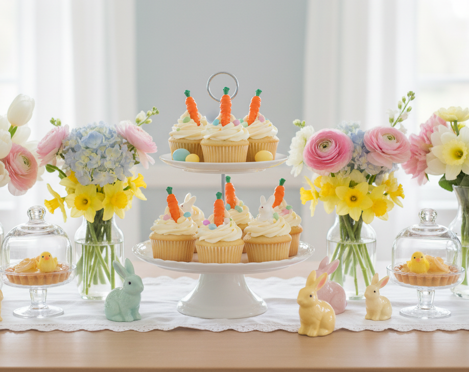 Spring Cupcake Display