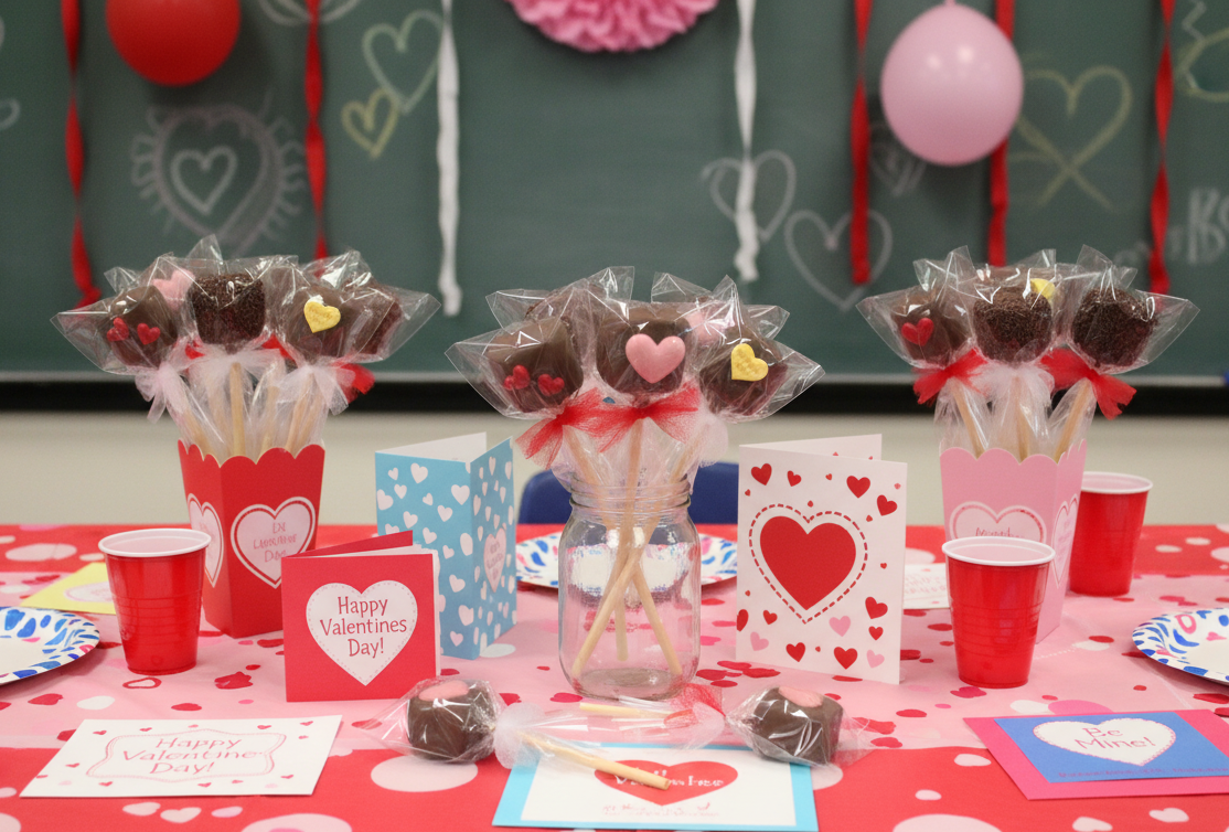 Valentine Marshmallow Pops Party Favors