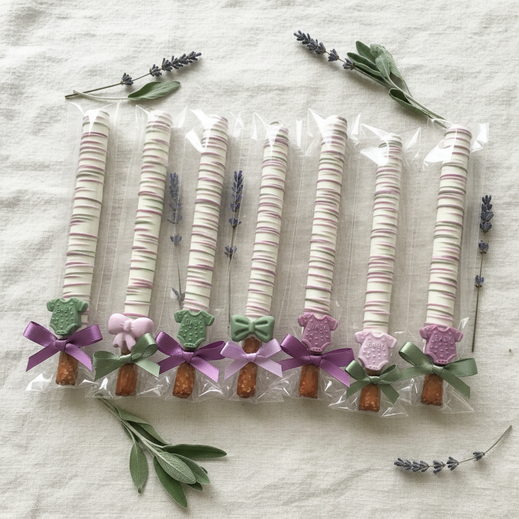 Wrapped Pretzel Rods - Styled